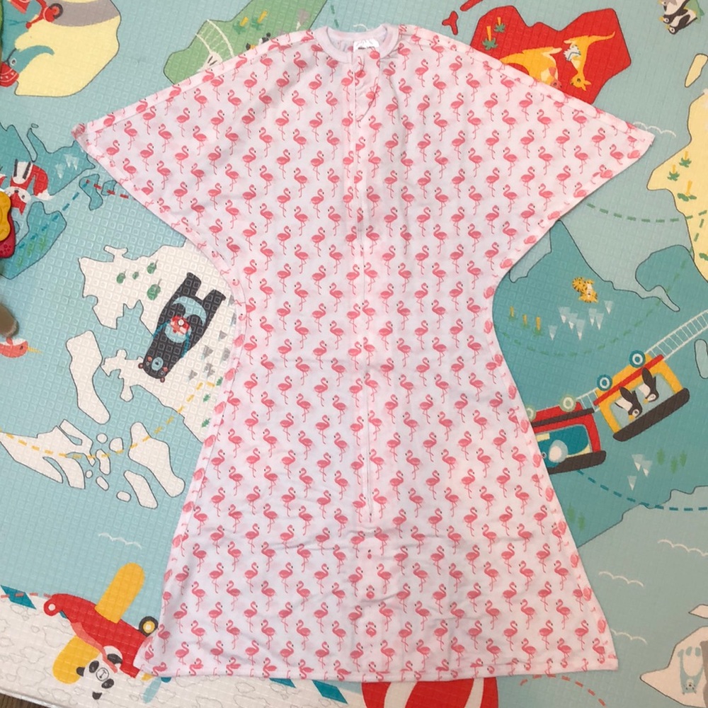 Adorable Zipadee Zip sleep sack in flamingo print
